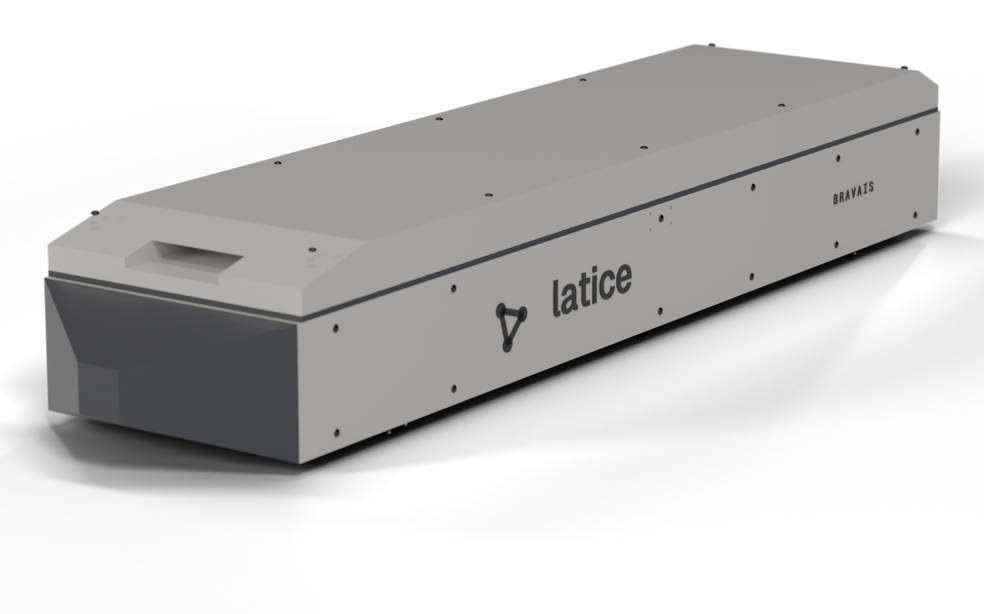 latice ground rover — a sealed, bone-white and graphite mecanum body